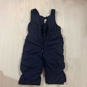 L.L. Bean Dark Blue Kids Snow Overalls